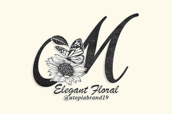Elegant Floral Monogram: Where Botanical Art Meets Typography