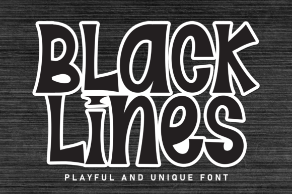 Inject Playful Energy with Black Lines Display Font