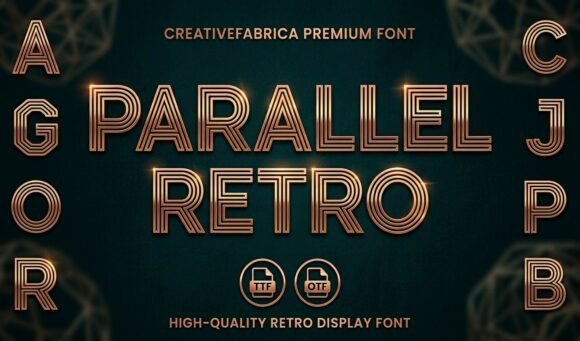 Parallel Retro: The Geometric Display Font for Bold Designs