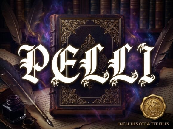 Pelli: A Decorative Display Typeface for Impactful Design