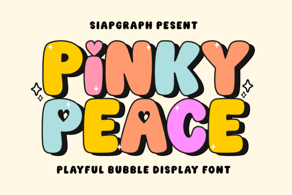 Pinky Peace: Reviving Groovy, Bubbly Typography for Modern Brands